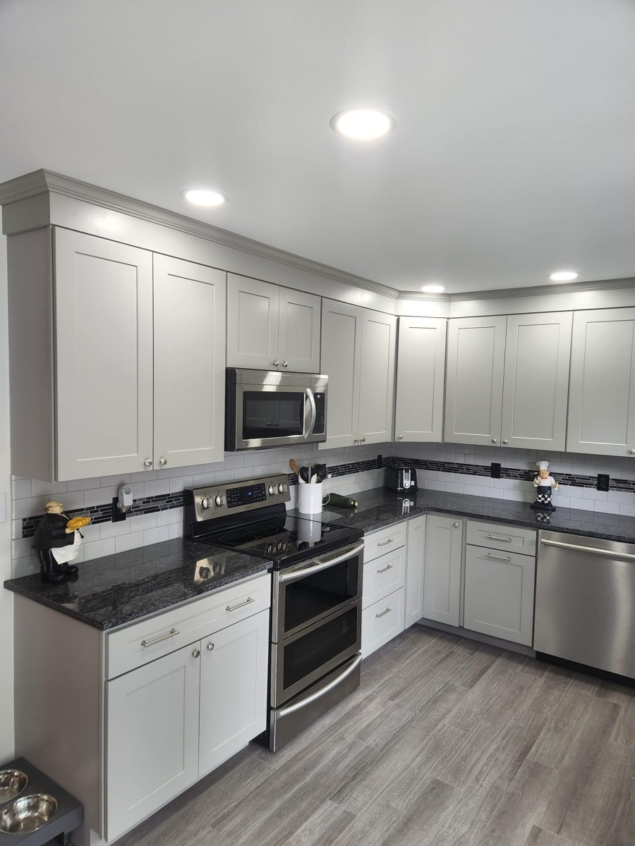 Kitchen and bathroom remodeling project completed for a Dublin, NH residence.