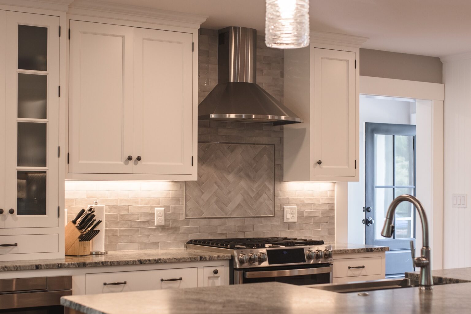 Kitchen renovation in Rindge, NH featuring improved layout and updated materials.