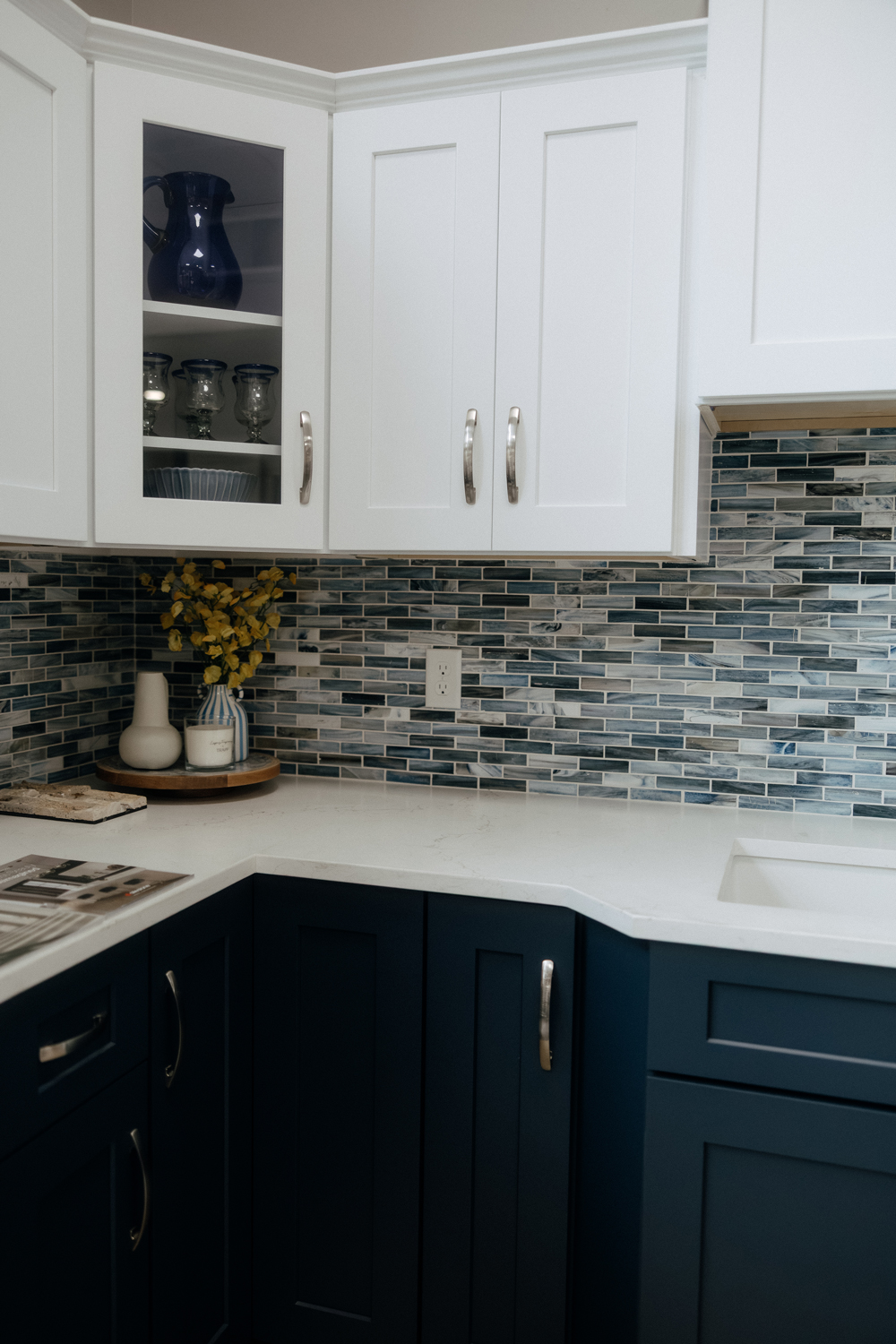 Kitchen remodel showcasing tile work